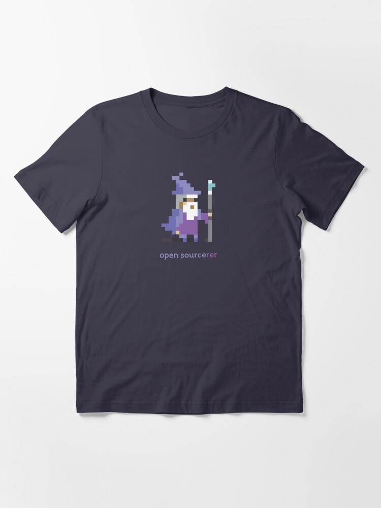 Alternate view of 8-bit Open Source Sorcerer - Programming Essential T-Shirt