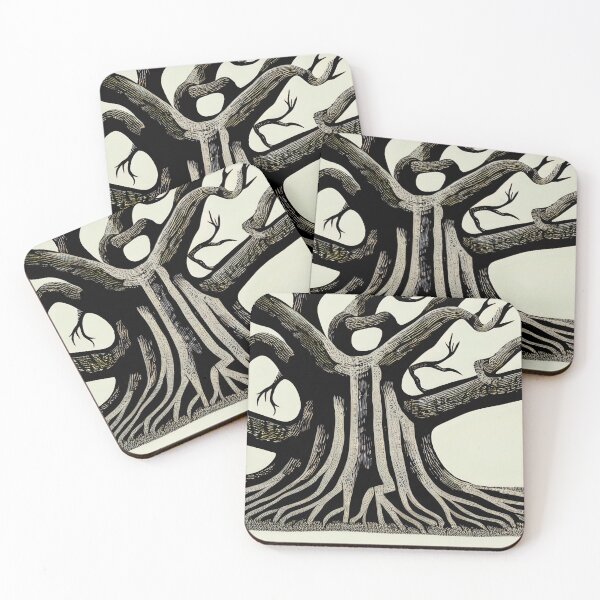 Item preview, Large Tree, digital linocut designed and sold by skillunused.