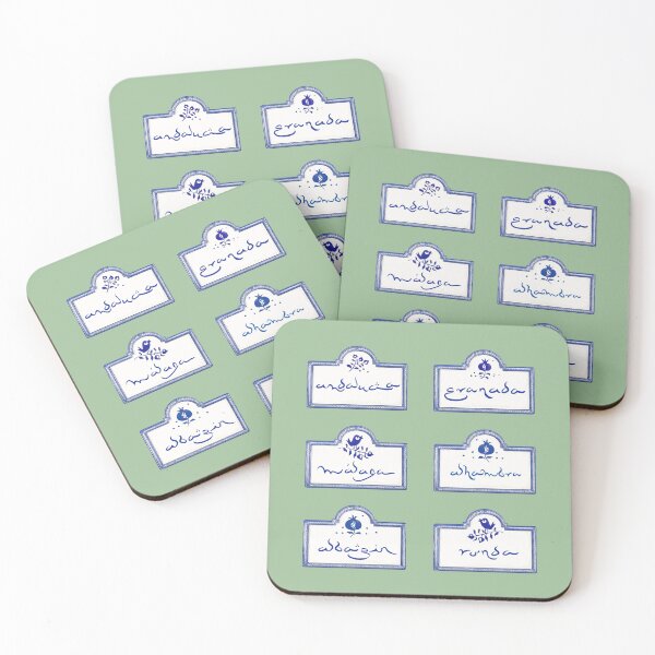 Item preview, Souvenirs of Andalusia: Malaga, Ronda, Granada, the Albaïcín and the Alhambra - tiles in the style of Andalusian ceramics. designed and sold by reflejArte.