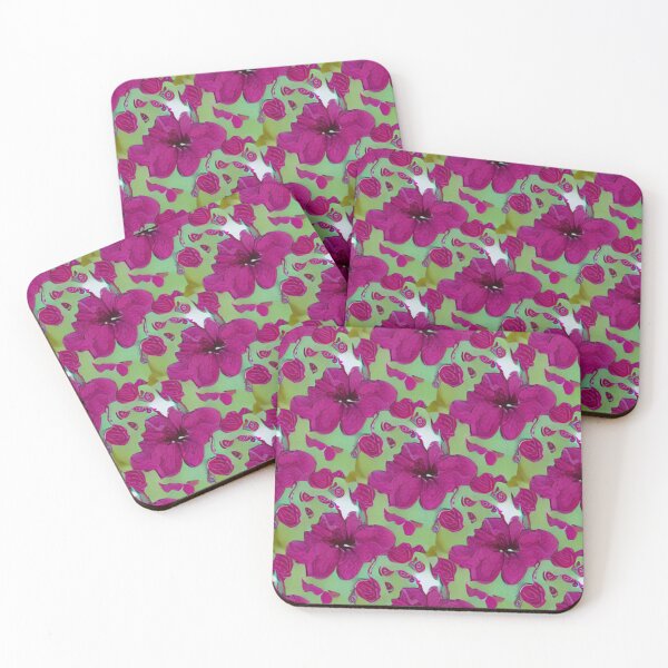 Item preview, Purple and Green Flower Patterns designed and sold by ArteEterno.