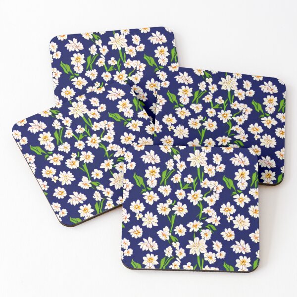 Item preview, white flower patterns designed and sold by ArteEterno.