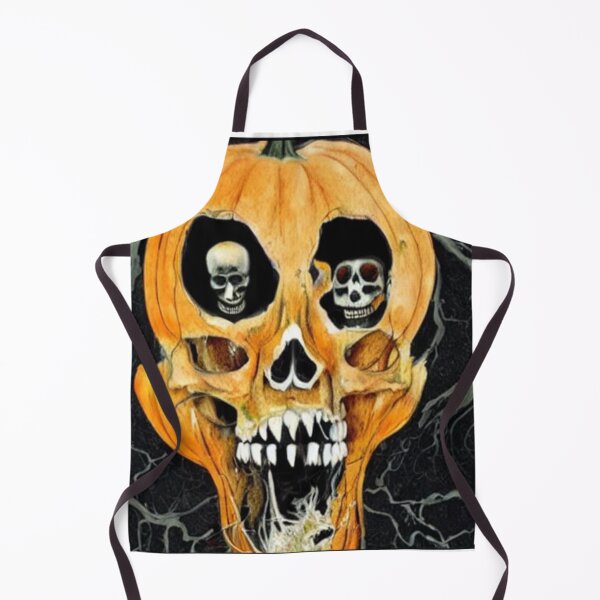 Item preview, halloween a rotten and disintegrated pumpkin reveals skeletons and witches in style of dave mckean designed and sold by bestoftrendy.
