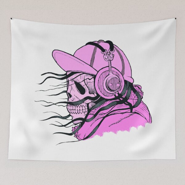 Item preview, Pink Skeleton with Headphones, Music style designed and sold by Dven-Clothes.