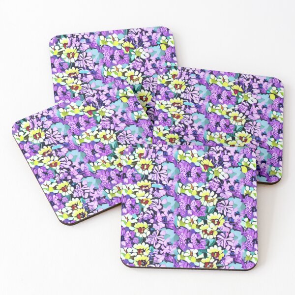 Item preview, Yellow and Purple Flower Patterns designed and sold by ArteEterno.