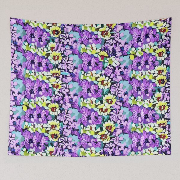 Item preview, Yellow and Purple Flower Patterns designed and sold by ArteEterno.