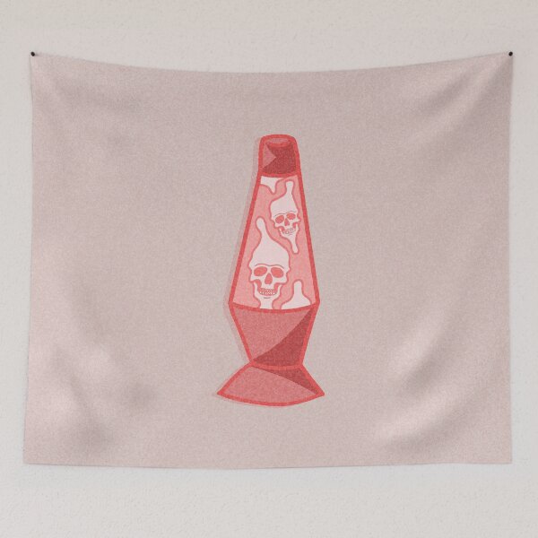 Item preview, Skull lava lamp designed and sold by lunarelves.