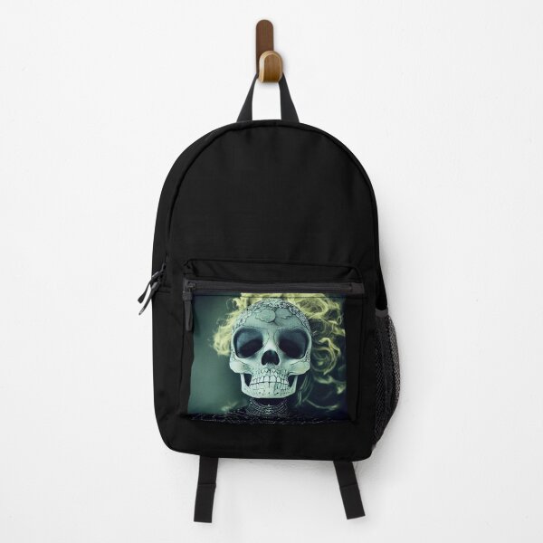 Item preview, Skull head with white hair covered with tattoos-halloween skull- designed and sold by hassendz.