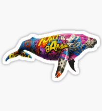 Tagged Whale Sticker