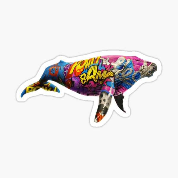 Tagged Whale Sticker
