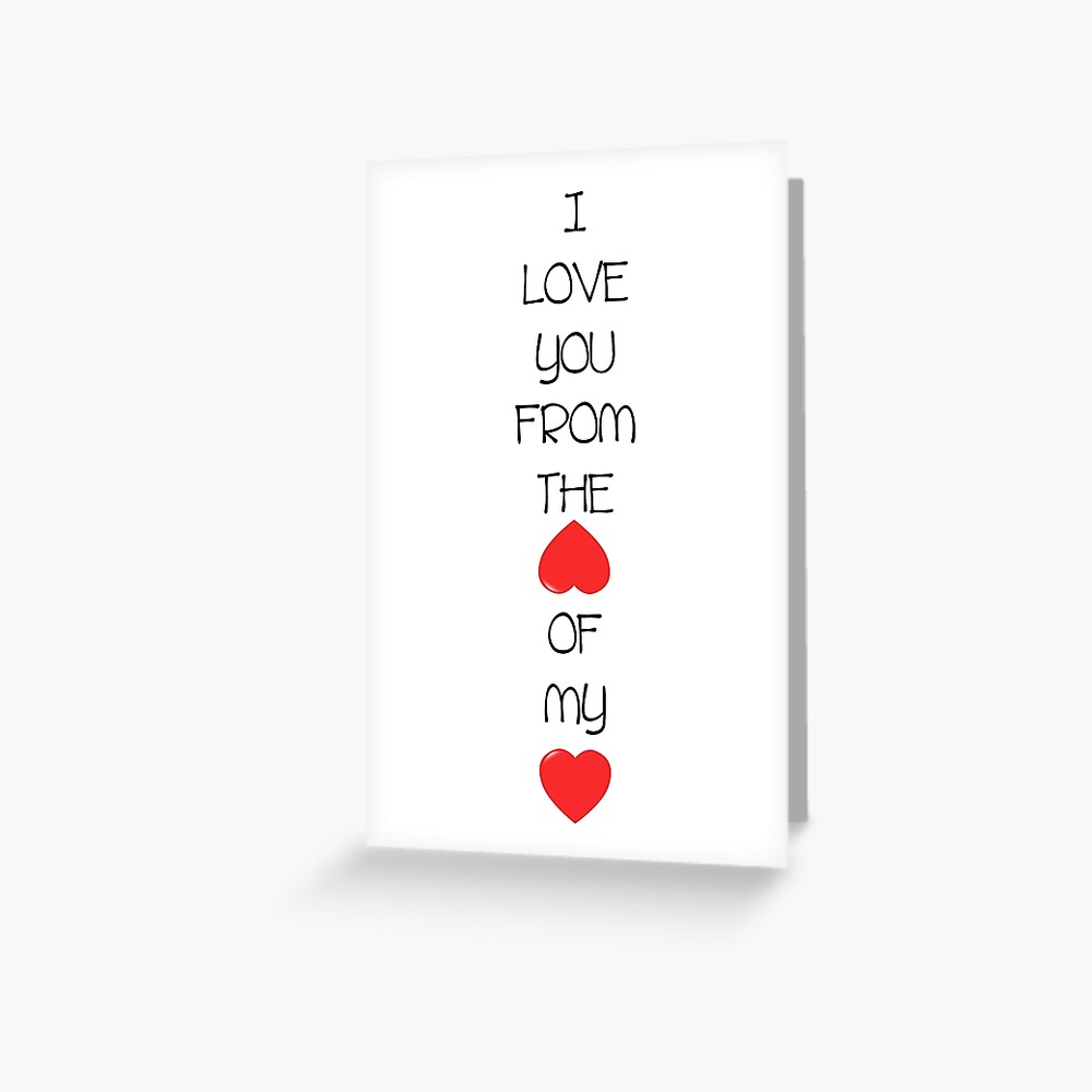 I Love You From the Bottom of My Heart Greeting Card – New Wing Studio