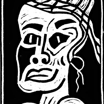 Artwork thumbnail, African Woman Linocut Print by leonitalee