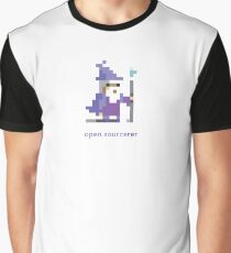 8-bit Open Source Sorcerer - Programming Graphic T-Shirt