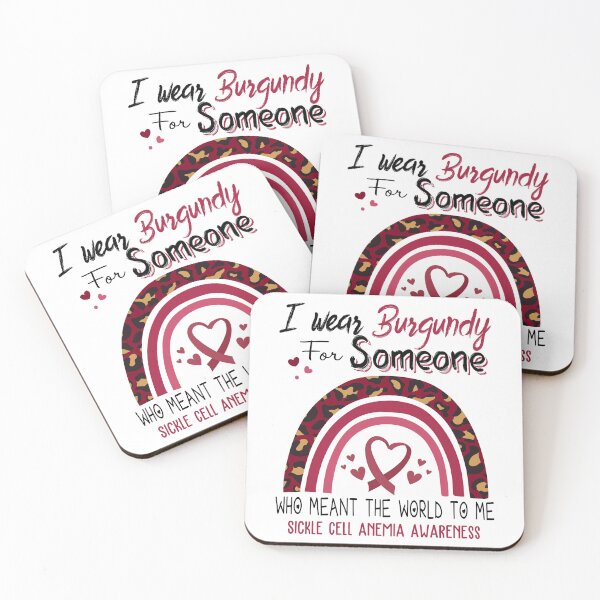 Item preview, Sickle Cell Anemia Awareness I Wear Burgundy for Someone Who Meant The World To Me designed and sold by GennieShop.