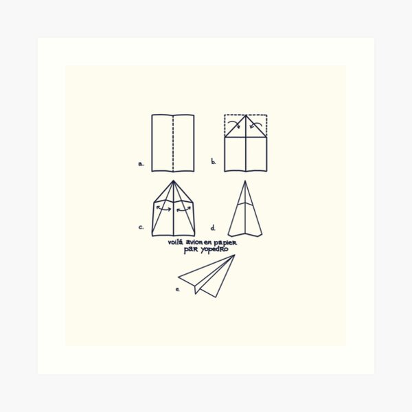 Paper Airplane 96 Art Print For Sale By Yopedro Redbubble