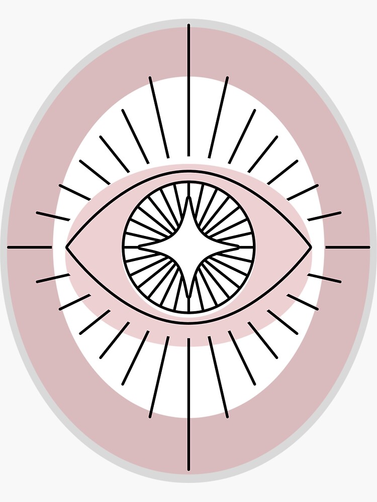 "Pink Evil Eye Sticker" Sticker for Sale by HappierBySeppy Redbubble