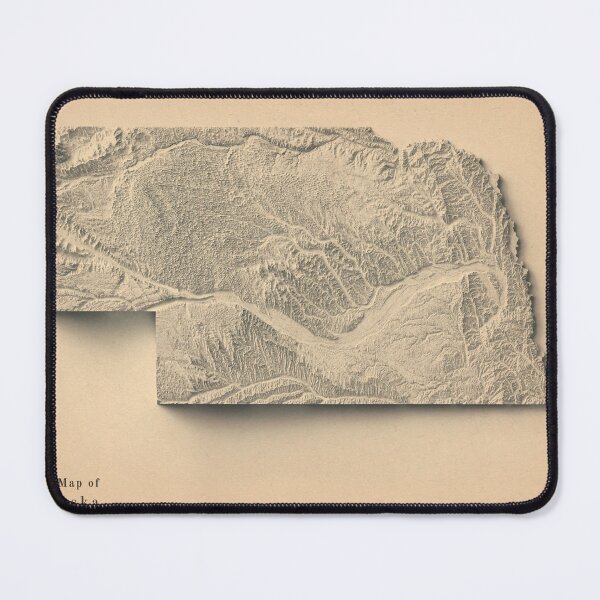Item preview, Nebraska, USA Relief Map 3D digitally-rendered designed and sold by ThinkAboutMaps.