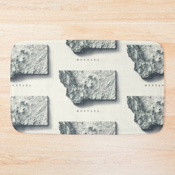 Item preview, Montana, USA Relief Map 3D digitally-rendered designed and sold by ThinkAboutMaps.