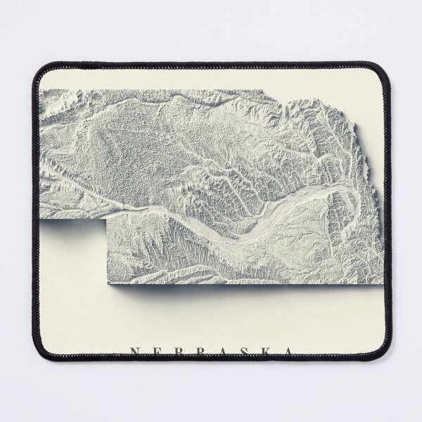 Item preview, Nebraska, USA Relief Map 3D digitally-rendered designed and sold by ThinkAboutMaps.