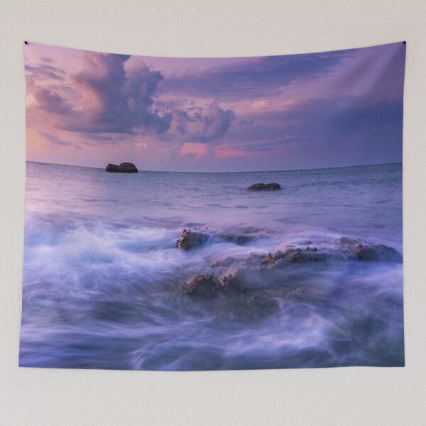 Item preview, Magical beach view and with blue waves designed and sold by Durgaa D.