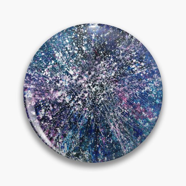 Item preview, The Spiritual Energy Within #497 Multi-colors Cool Jewel Tones New Age 5D Original Hand-painted OOAK Abstract Painting Detail 1 Inspired By Nebula Supernova Starburst Universe Interstellar Space Art  designed and sold by Rainbow Artist Orlando L.