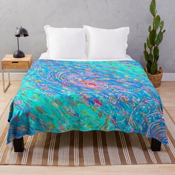 Item preview, Abstract Fractal Wave Spiral Galaxy Turquoise Royal Blue Aqua Marbled Pattern Swirl Natural Flow designed and sold by Aryxaba.