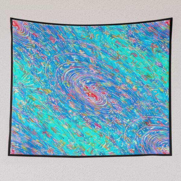 Item preview, Abstract Fractal Wave Spiral Galaxy Turquoise Royal Blue Aqua Marbled Pattern Swirl Natural Flow designed and sold by Aryxaba.