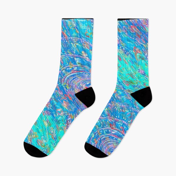 Item preview, Abstract Fractal Wave Spiral Galaxy Turquoise Royal Blue Aqua Marbled Pattern Swirl Natural Flow designed and sold by Aryxaba.