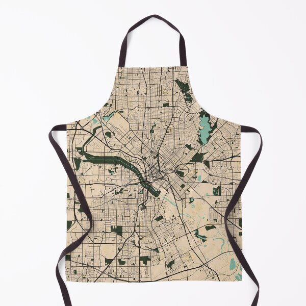 Aperçu de l'œuvre Plan de la ville de Dallas au Texas, États-Unis - Vintage créée et vendue par deMAP.