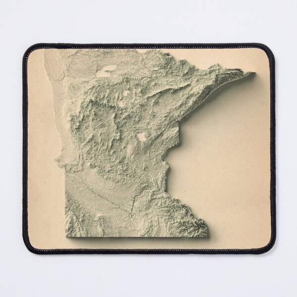 Item preview, Minnesota, USA Shaded Relief Map 3D digitally-rendered designed and sold by ThinkAboutMaps.