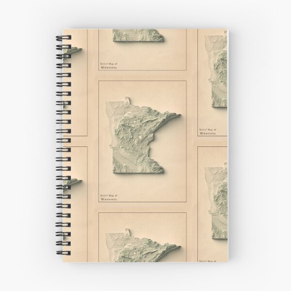 Item preview, Minnesota, USA Shaded Relief Map 3D digitally-rendered designed and sold by ThinkAboutMaps.