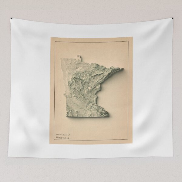 Item preview, Minnesota, USA Shaded Relief Map 3D digitally-rendered designed and sold by ThinkAboutMaps.