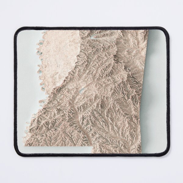 Item preview, Mississippi, USA Shaded Relief Map 3D digitally-rendered designed and sold by ThinkAboutMaps.