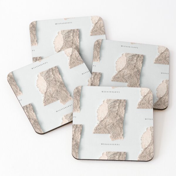 Item preview, Mississippi, USA Shaded Relief Map 3D digitally-rendered designed and sold by ThinkAboutMaps.