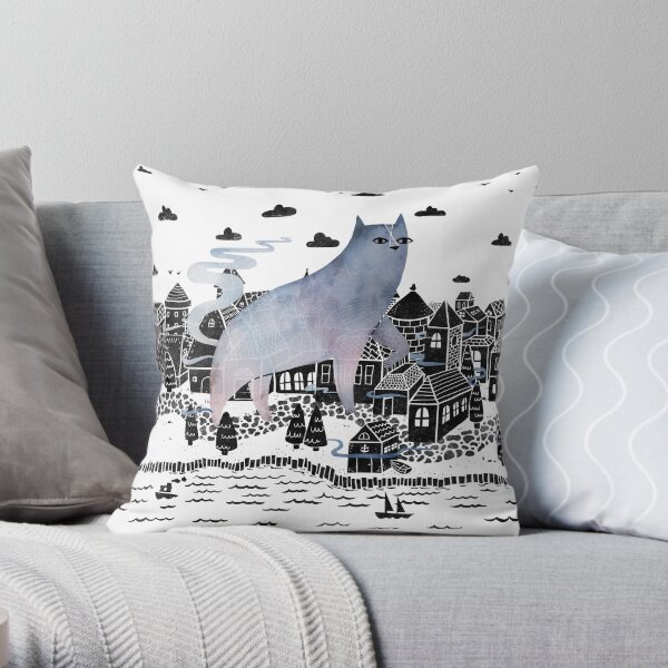 The Fog Throw Pillow