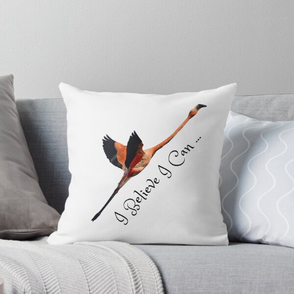Item preview, I Believe I can  Pink Flamingo in flight designed and sold by BeeGeesDesigns.