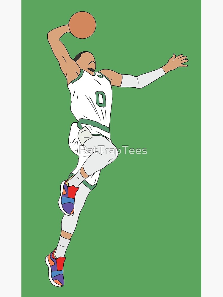 Jayson Tatum Basketball Paper Poster Celtics - Jayson Tatum - Pin