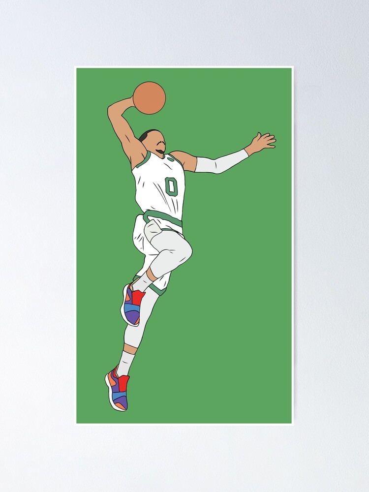 Jayson Tatum Basketball Paper Poster Celtics - Jayson Tatum - Posters and  Art Prints