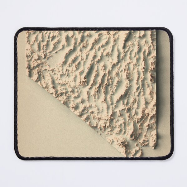 Item preview, Nevada, USA Shaded Relief Map 3D digitally-rendered designed and sold by ThinkAboutMaps.