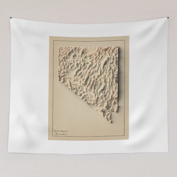 Item preview, Nevada, USA Shaded Relief Map 3D digitally-rendered designed and sold by ThinkAboutMaps.