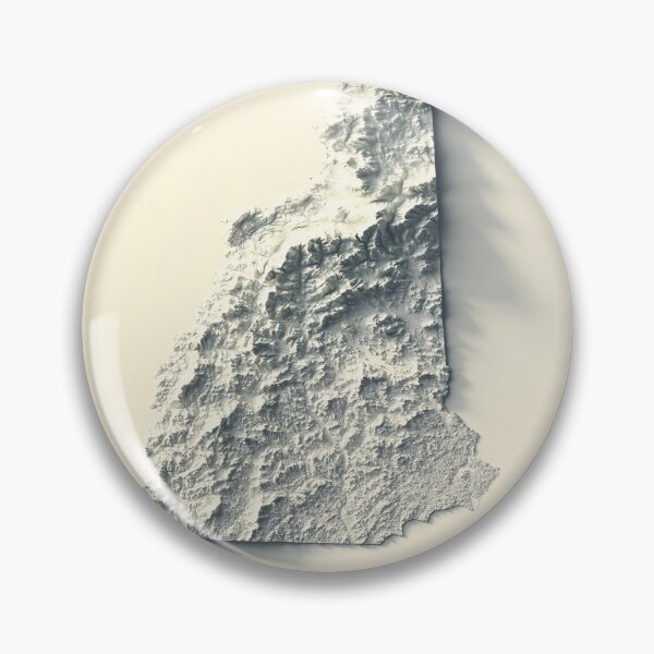 Item preview, New Hampshire, USA Shaded Relief Map 3D digitally-rendered designed and sold by ThinkAboutMaps.