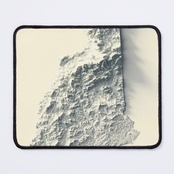 Item preview, New Hampshire, USA Shaded Relief Map 3D digitally-rendered designed and sold by ThinkAboutMaps.