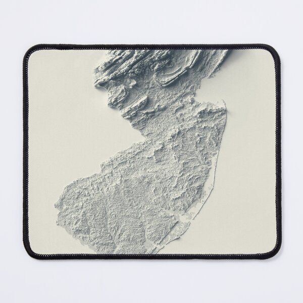 Item preview, New Jersey, USA Shaded Relief Map 3D digitally-rendered designed and sold by ThinkAboutMaps.