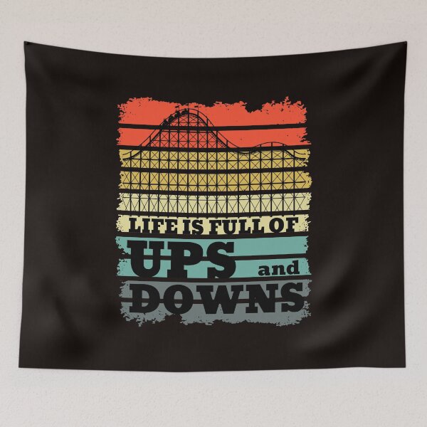 Item preview, Rollercoaster Vintage Sunset Life is Full of Ups and Downs designed and sold by davestees506.