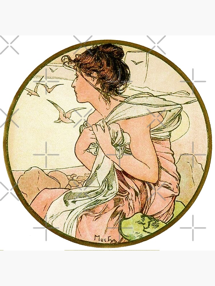 Discover HD September from the 1889 Calendar by Alphonse Mucha Premium Matte Vertical Poster