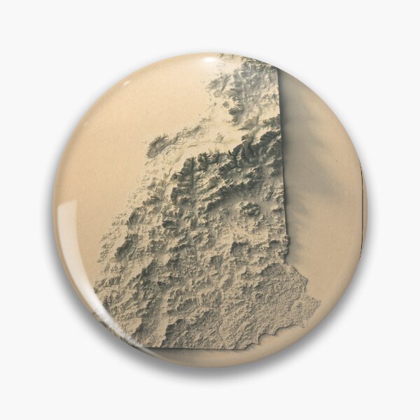 Item preview, New Hampshire, USA Shaded Relief Map 3D digitally-rendered designed and sold by ThinkAboutMaps.
