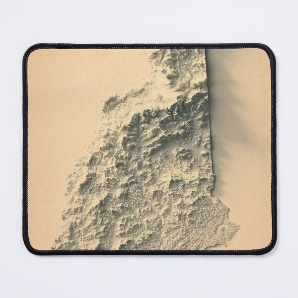 Item preview, New Hampshire, USA Shaded Relief Map 3D digitally-rendered designed and sold by ThinkAboutMaps.