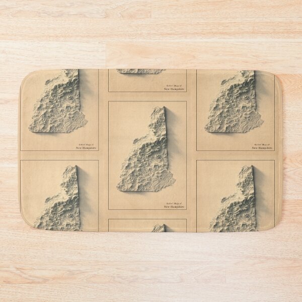 Item preview, New Hampshire, USA Shaded Relief Map 3D digitally-rendered designed and sold by ThinkAboutMaps.