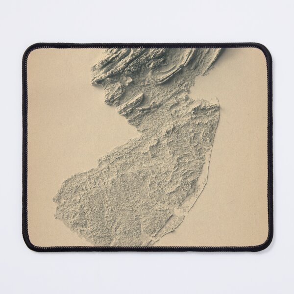 Item preview, New Jersey, USA Shaded Relief Map 3D digitally-rendered designed and sold by ThinkAboutMaps.
