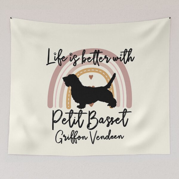 Item preview, Petit Basset Griffon Vendeen Dog Rainbow Aesthetic Boho designed and sold by rafaeltto.