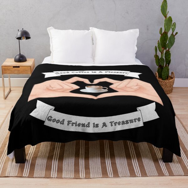 Item preview, Good Coffee Is A Pleasure And Good Friend Is A Treasure- Funny and Cute quotes designed and sold by Designspot2020.